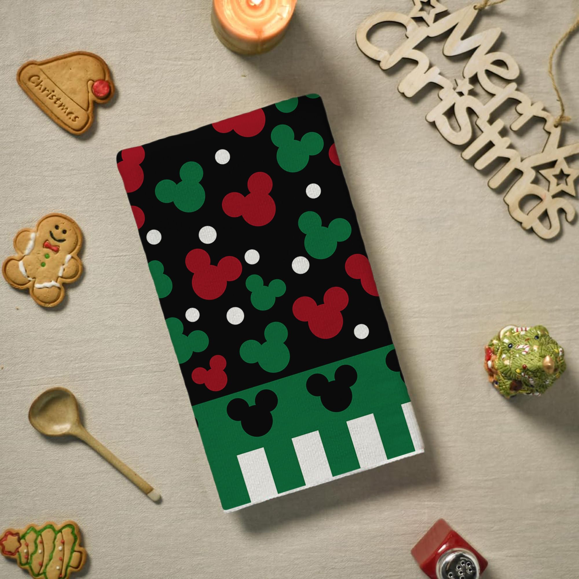 Toallas de cocina Yarcooly con navidad y diseños visuales para alegrar la mesa