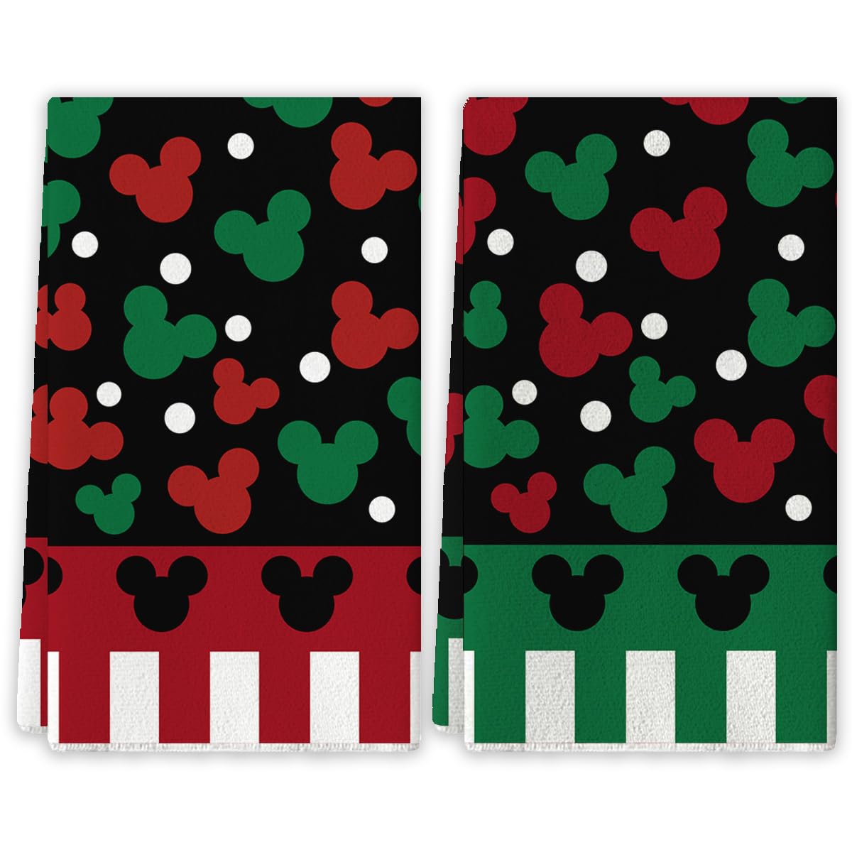 Toalla de cocina Yarcooly con diseño de ratón navideño, ideal para secar platos rápidamente
