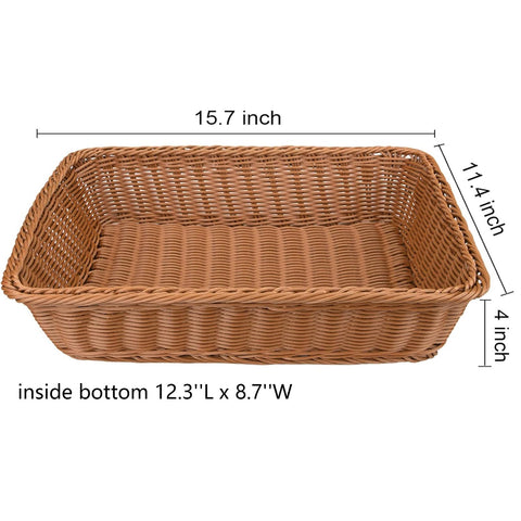 Cesta Yarlung con imitacion-rattan textura suave para fruta y aperitivos.