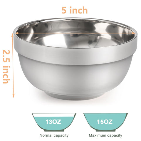 Tazones Yarlung SUS304, acero inoxidable seguro para alimentos.