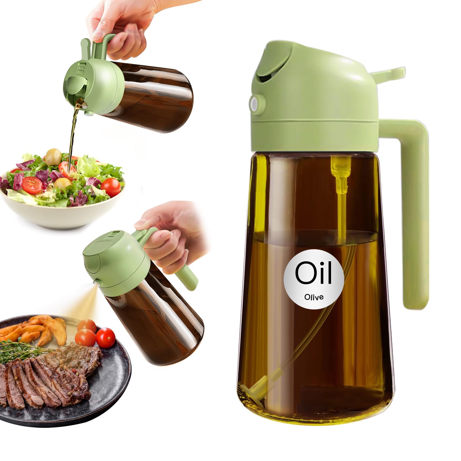 Botella YARRAMATE con atomizador de aceite 16 onzas, ideal para aderezos.