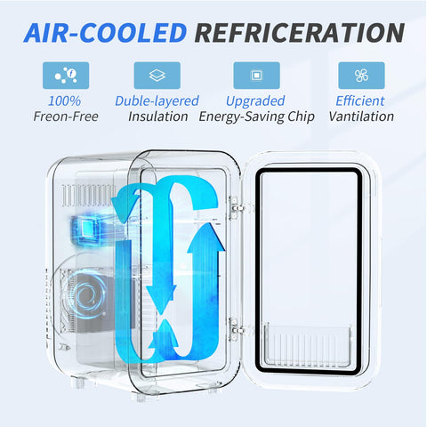 YASHE mini frigorífico 6L compacto con diseño práctico.