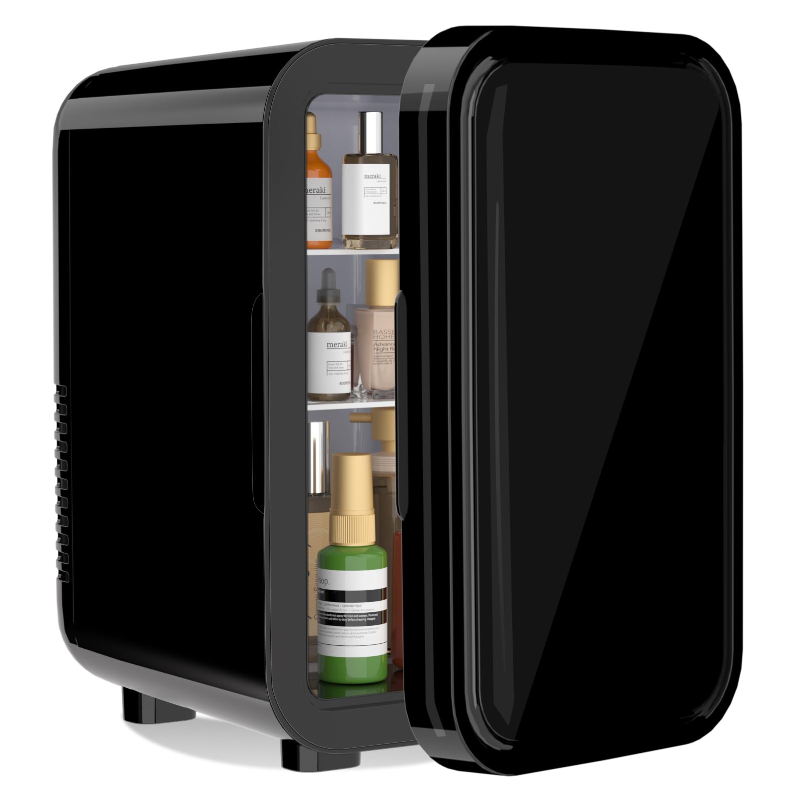 YASHE mini frigorífico 6L portátil, ideal para dormitorio y escritorio.