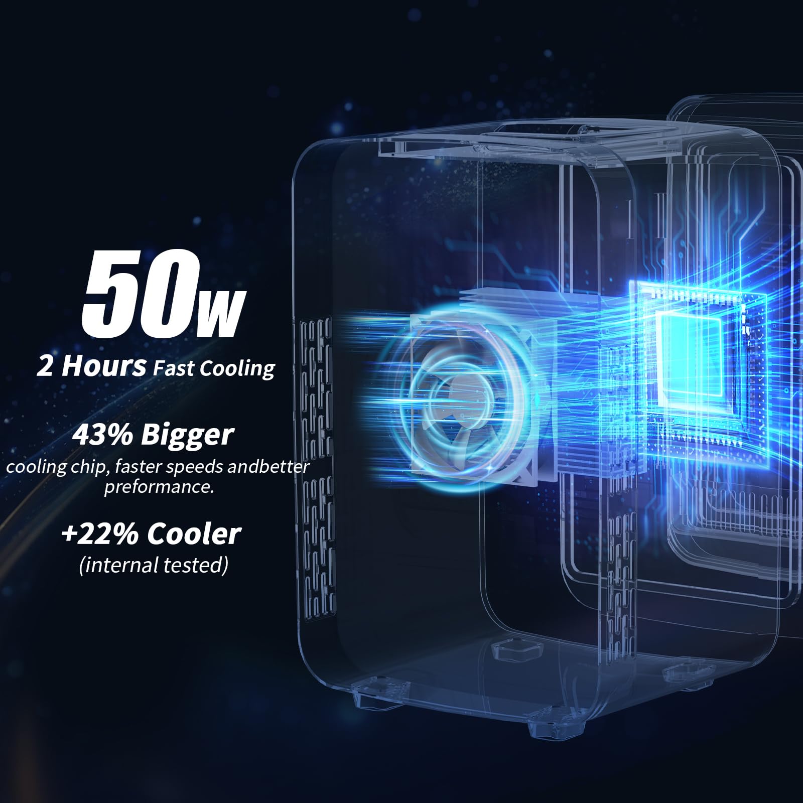 Calor hasta 65°C en la YASHE Mini Nevera 4L para bebidas tibias.