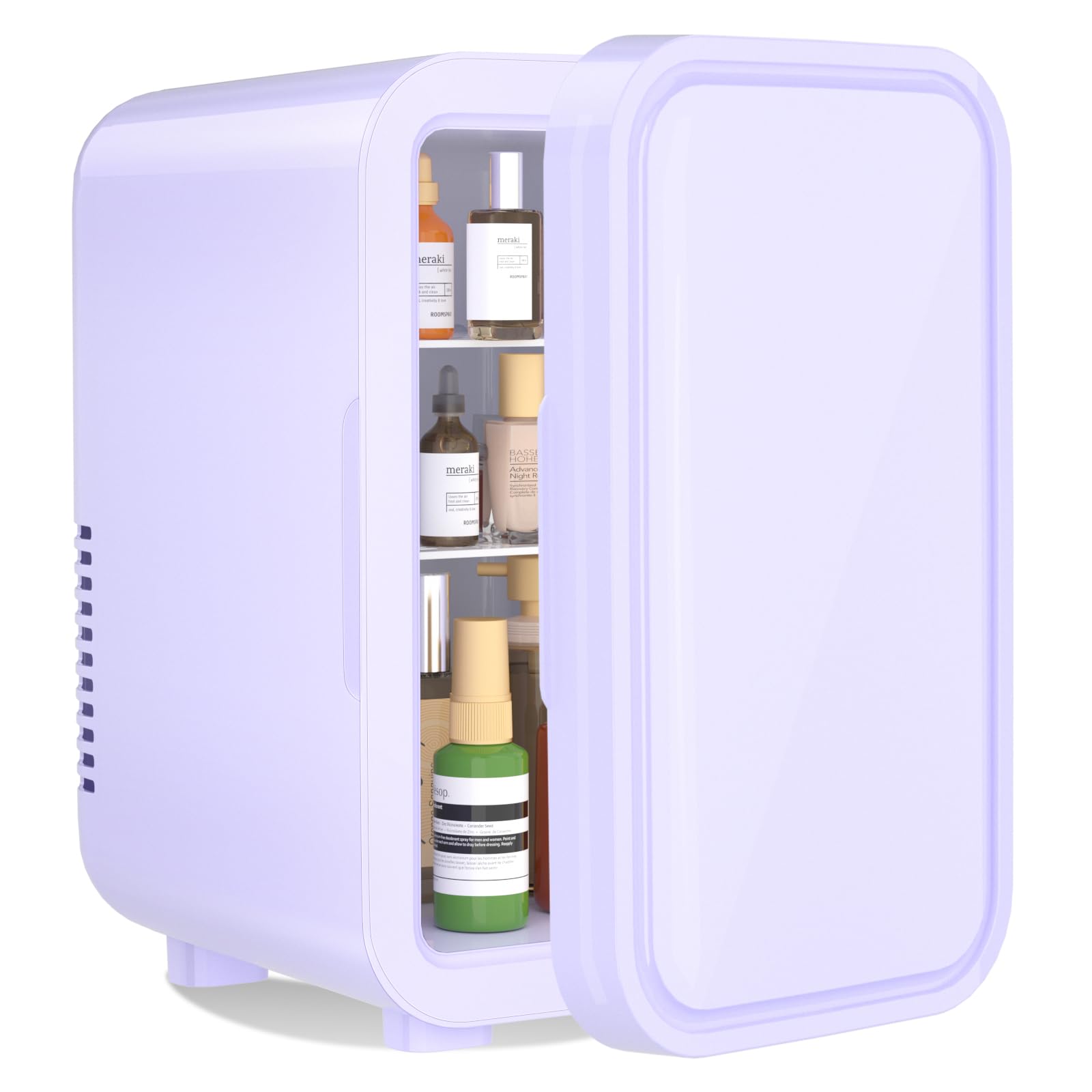 Enfriador YASHE de 6 litros morado, exterior compacto para dormitorio y escritorio.