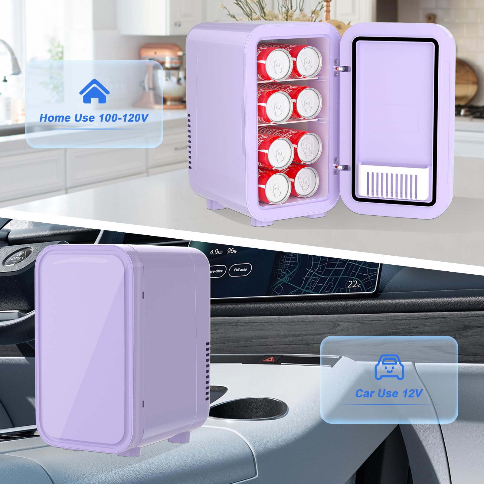 Dos cables de alimentación para casa y coche con el enfriador YASHE.