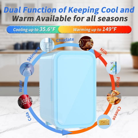 YASHE mini refrigerador enfría a 1-2°C para bebidas y cosméticos