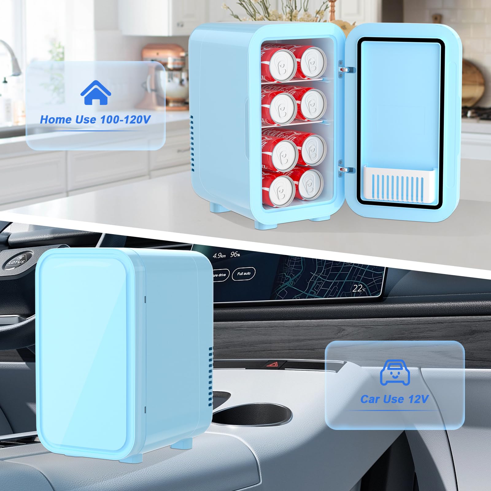 YASHE mini refrigerador para uso en automóvil y camping