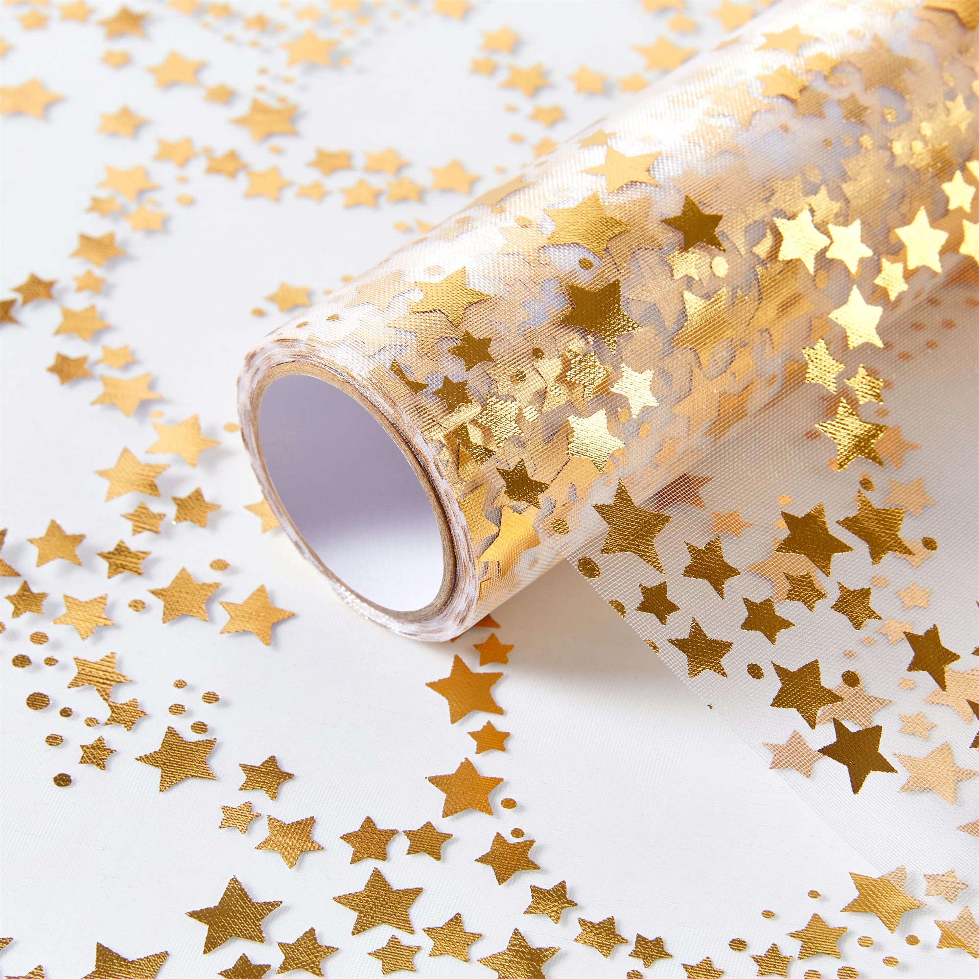 Mantel dorado YATOJUZI con estrellas para bodas, ideal como centro de mesa