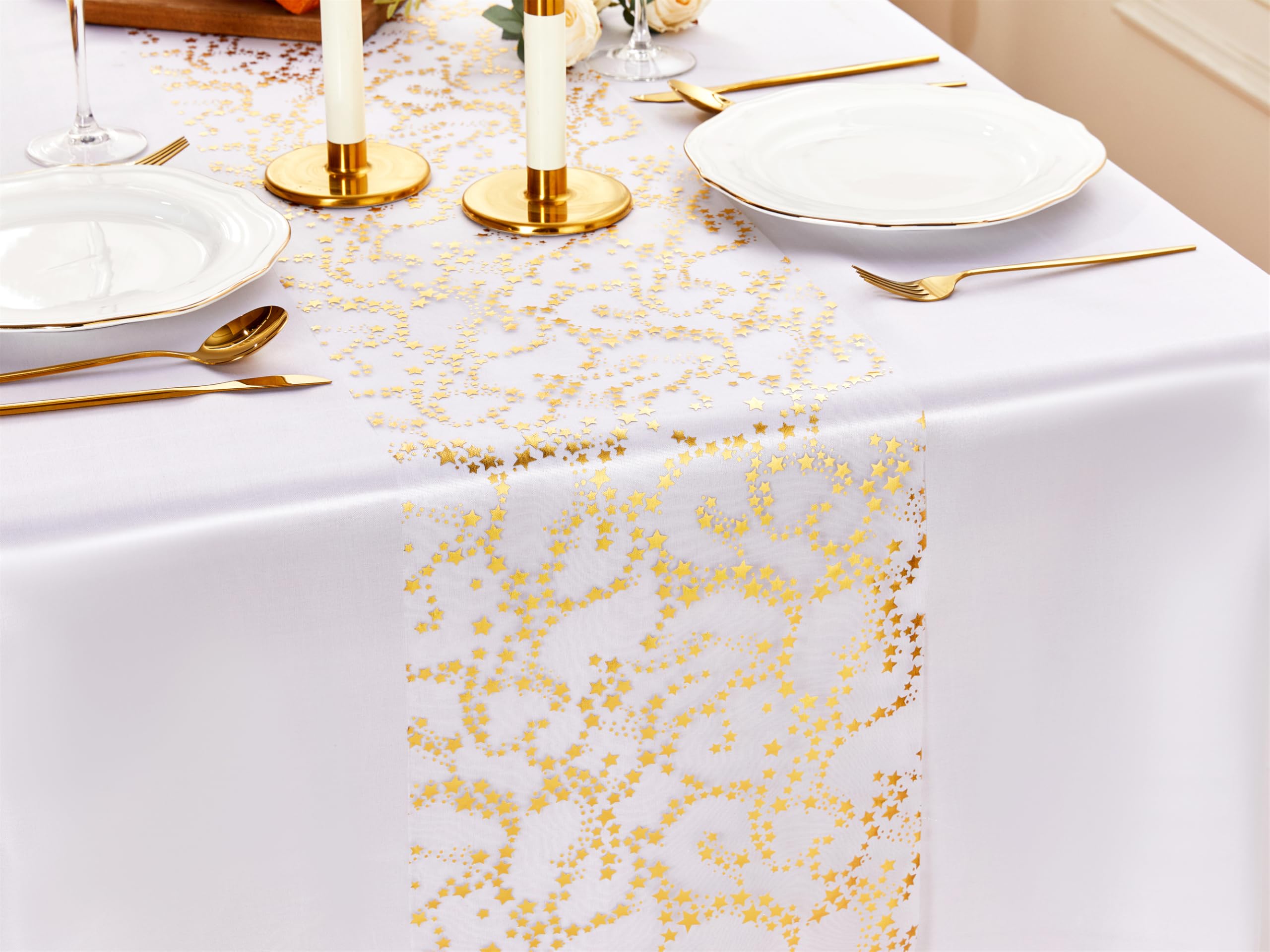 Mantel dorado con lentejuelas, realza fiestas y banquetes con brillo sutil