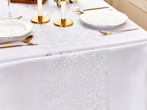 YATOJUZI tul organza con estrellas plateadas para decorar banquetes.