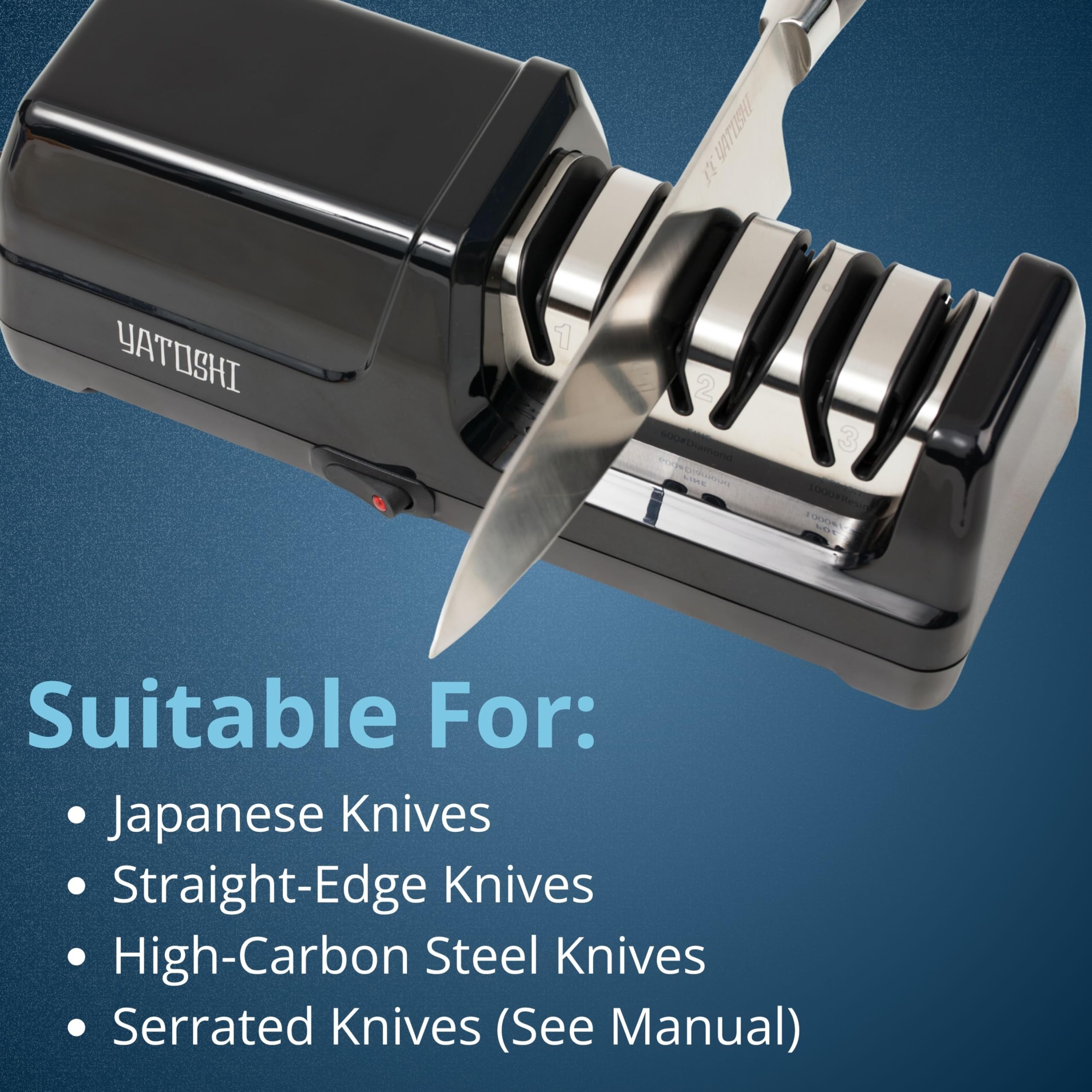 Afilado para cuchillos serrados con Yatoshi, filo estable