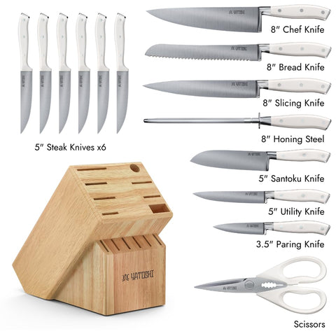 Cuchillo chef 8 pulgadas de Yatoshi para cortes precisos.