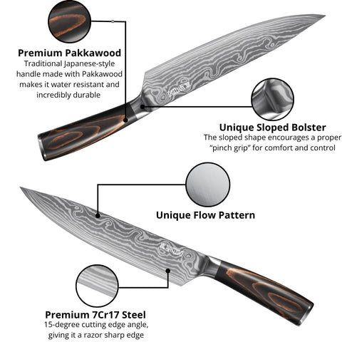 Yatoshi Knives cuchillo santoku 5 pulgadas para cortes pequeños