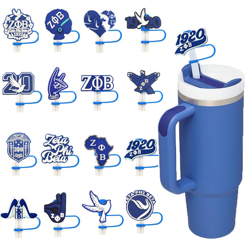 Tapas para pajilla ZPB de Yaveron en azul y negro, protección con estilo para vasos 40 oz