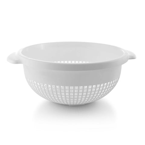 YBM HOME colador de plástico con mango, drenaje rápido ideal para pasta y verduras.