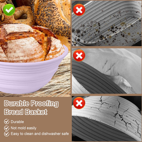 Banneton Ycgcp apto para horno y microondas, compatible con varias recetas