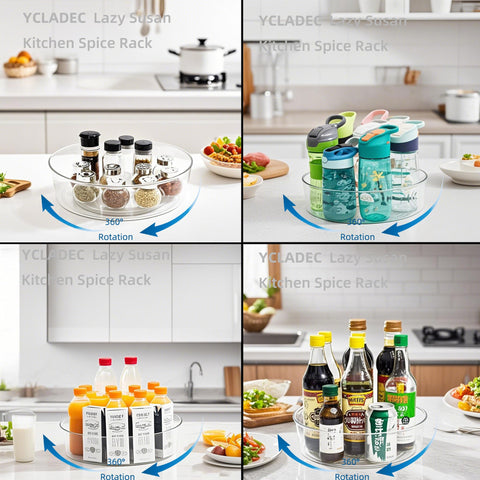 Organizador de especias YCLADEC con giro suave para cocina ordenada