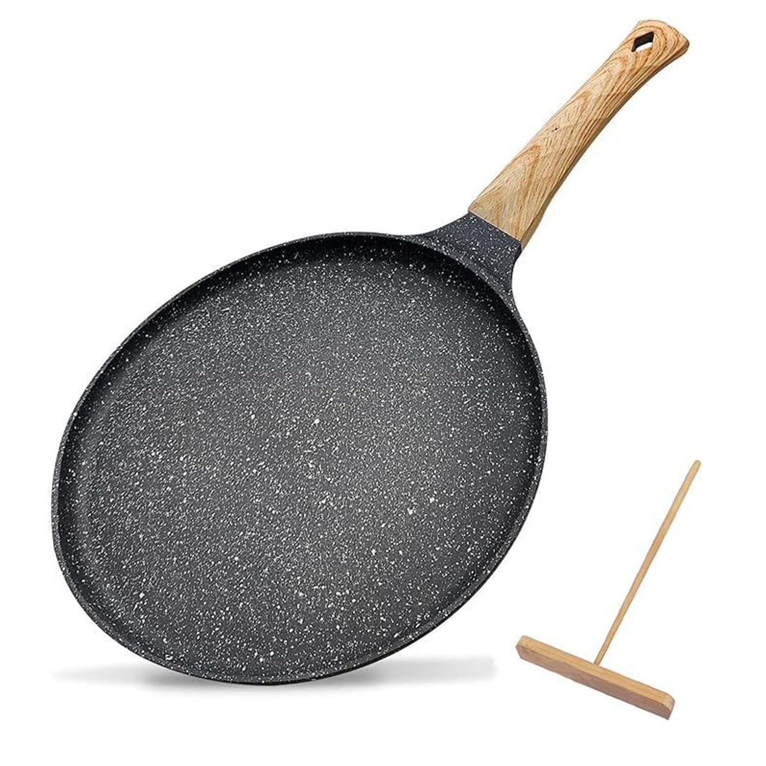 Sartén ycxmjyr para crepes de 11 pulgadas con espátula, ideal para desayunos