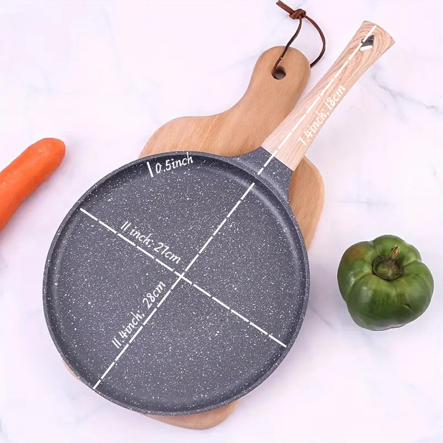 Sartén dosa tawa antiadherente de ycxmjyr, cocina dosa y roti sin pegar