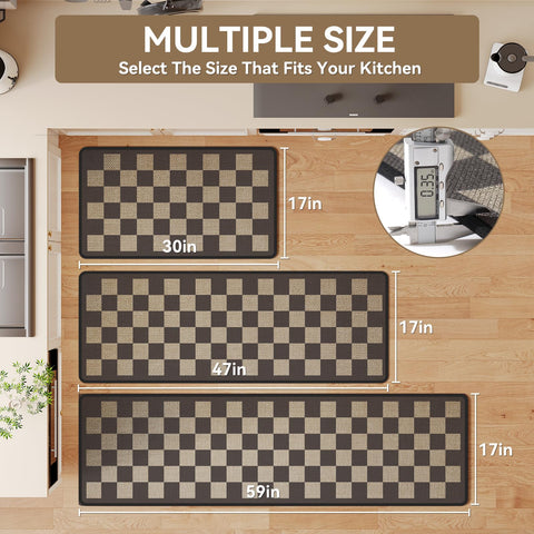 Alfombra YDKGL de cocina absorbente con efecto lino para derrames.