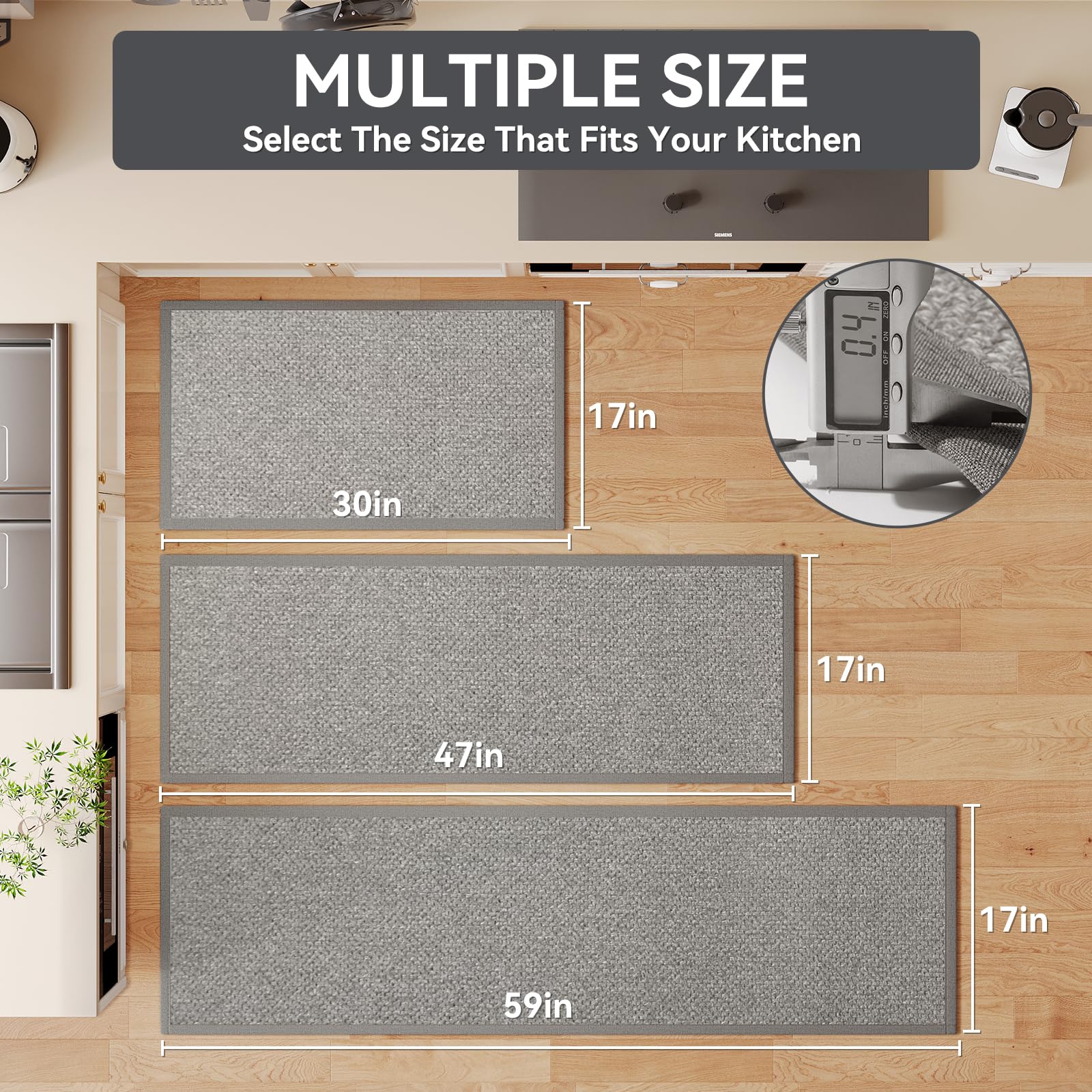 YDKGL alfombra de cocina con absorción rápida para derrames y humedad