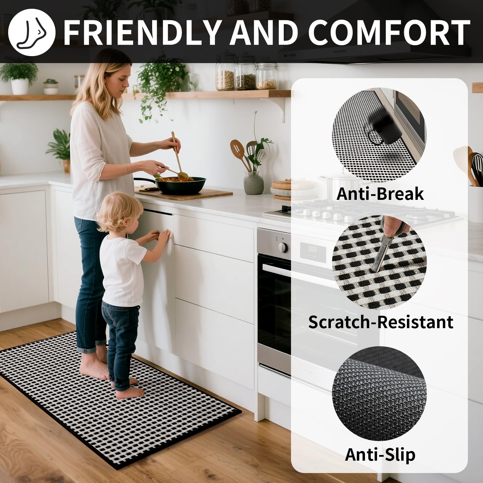 YDKGL alfombra cocina chenille suave ofrece pisada cómoda.