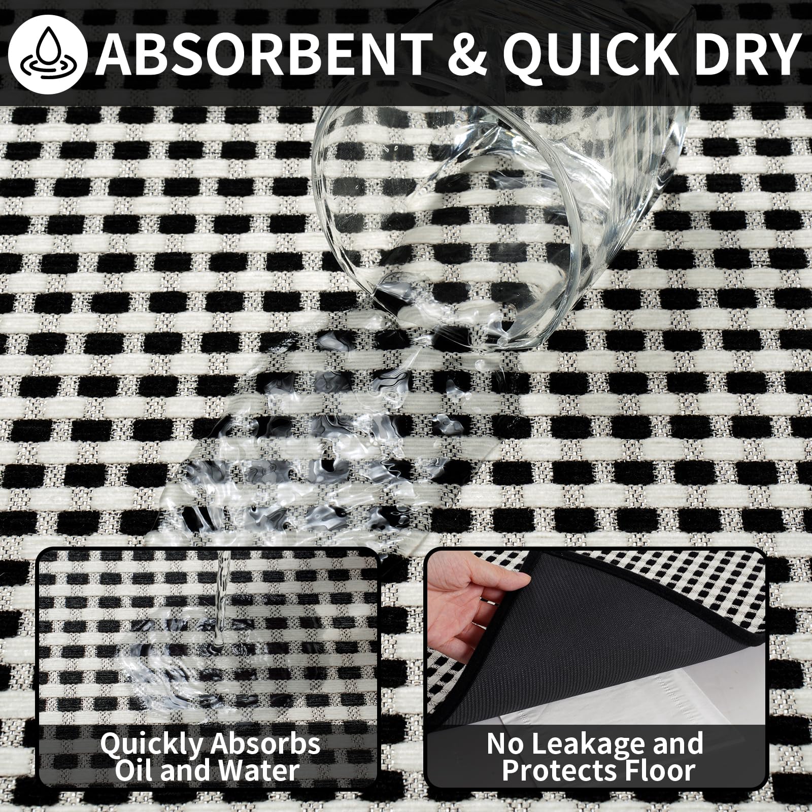 YDKGL alfombra cocina duradera para zonas de alto tráfico.