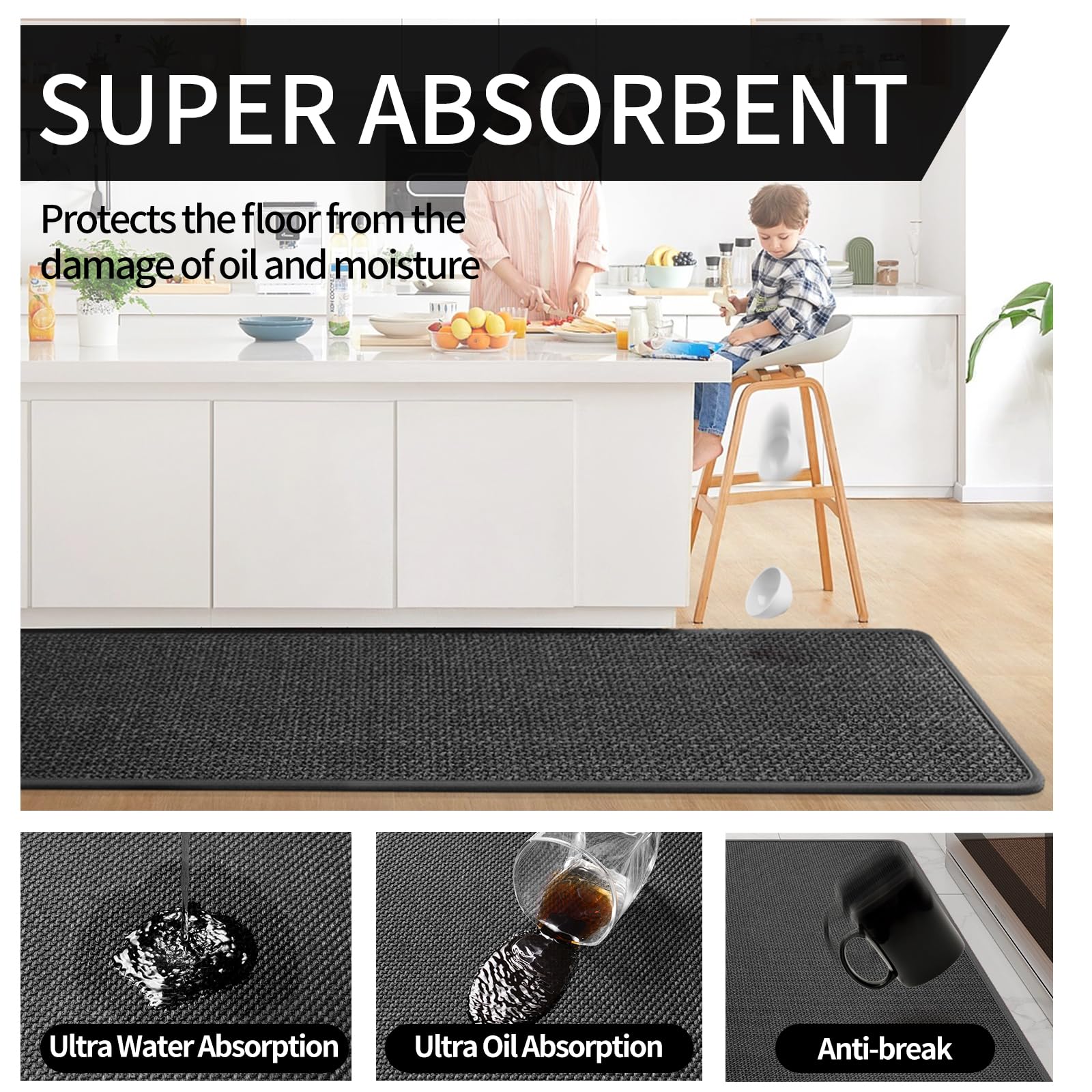 Alfombra YDKGL lavable a máquina para limpieza fácil.