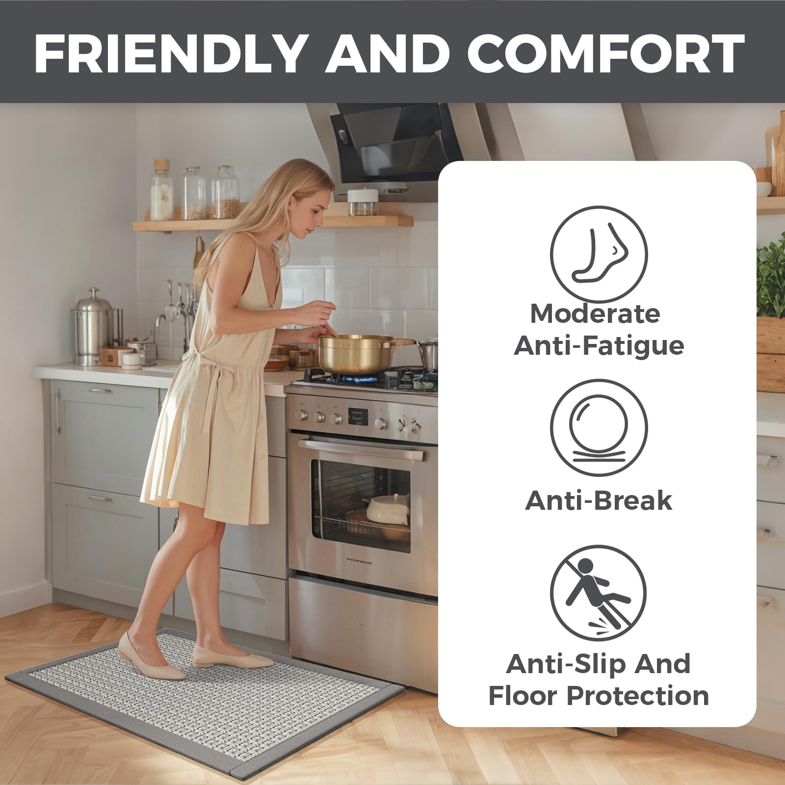 YDKGL alfombra lavable de cocina fácil de limpiar y mantener