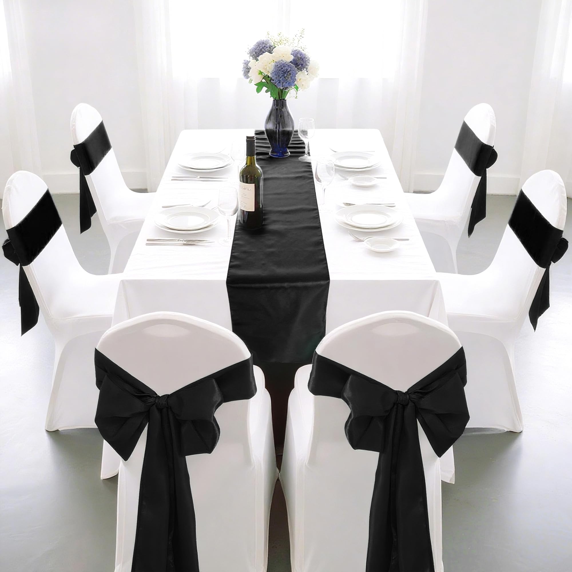 Camino de mesa con lazo Yeabwps para decoración festiva y elegante.