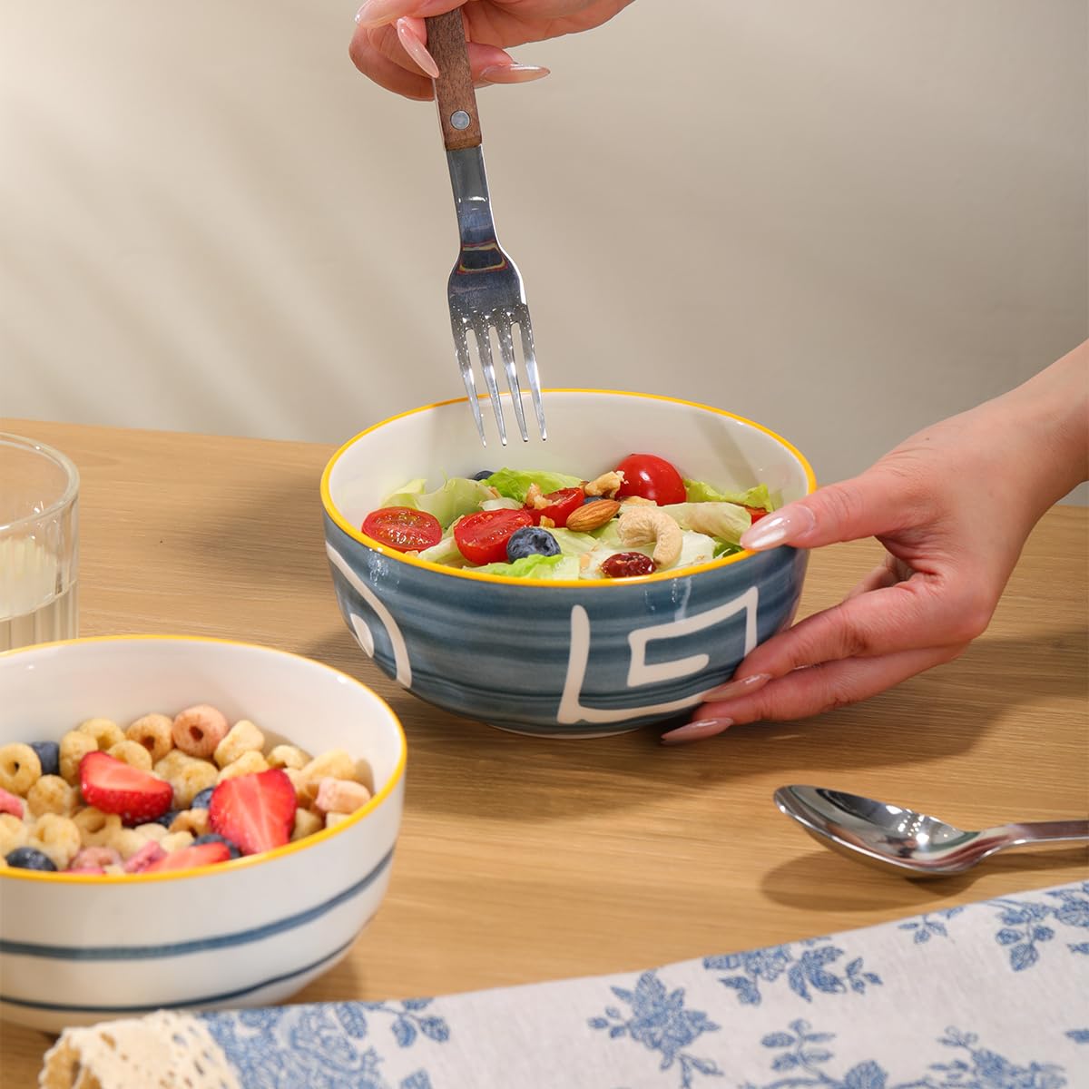 Yeacccng capacidad 27 onzas: ideal para sopas o cereales abundantes.