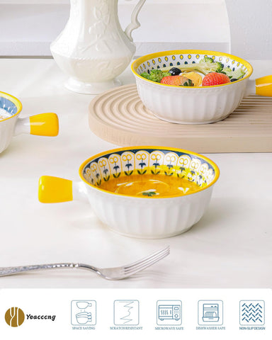 Yeacccng cuenco para sopa, guisos y pastas en una sola pieza