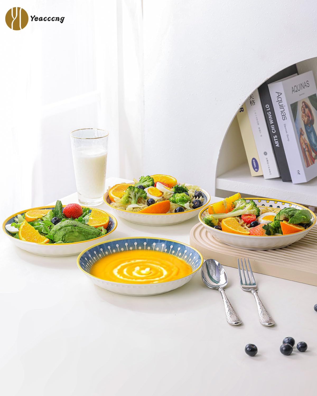 Uso versátil para pasta, ensaladas y desayunos