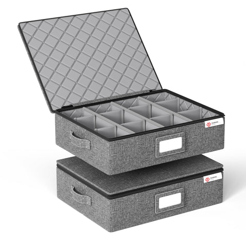 YearningHome caja con carcasa dura protege tazas y vasos durante almacenamiento seguro.