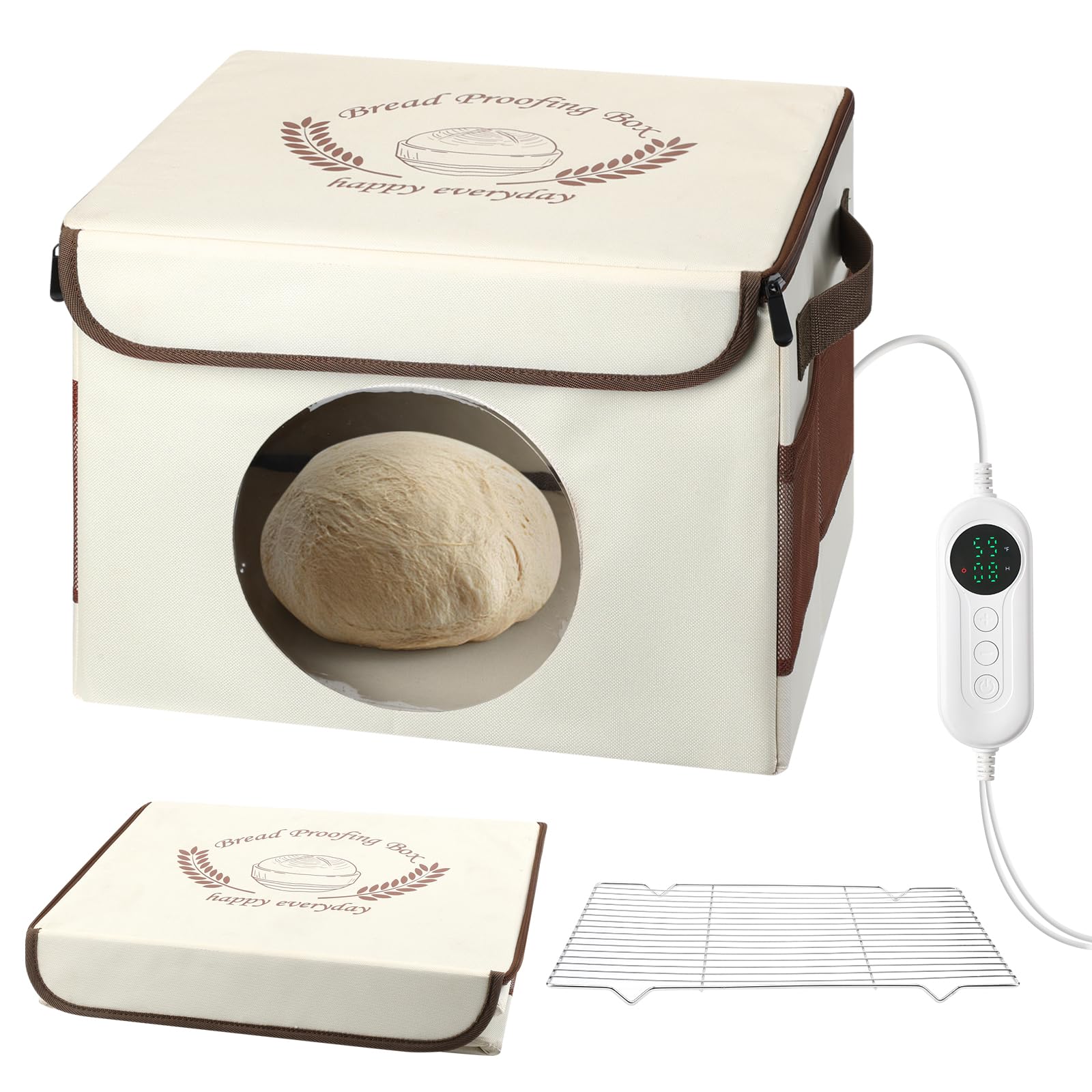 Caja de fermentación Yeatruojeet para pan con control de temperatura estable