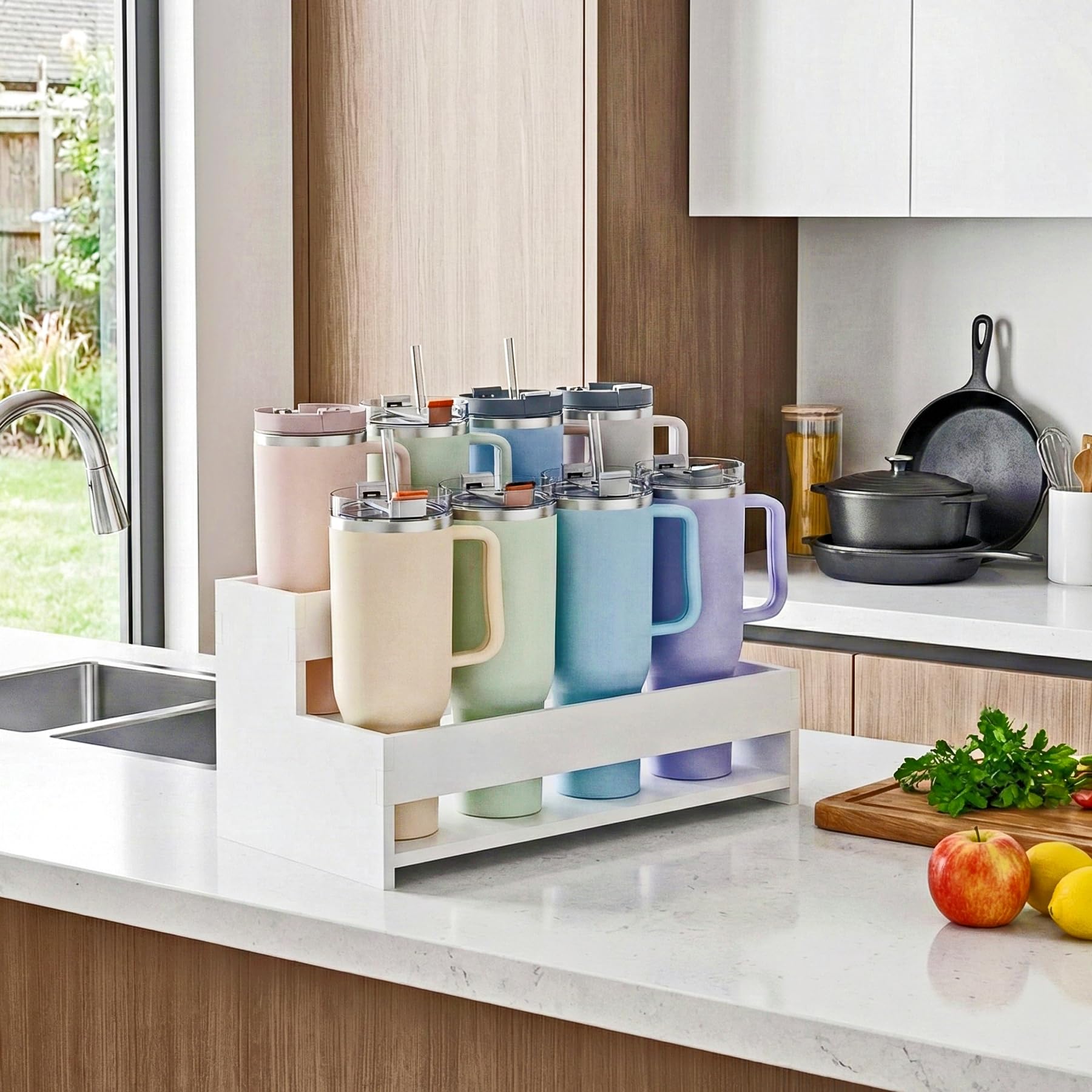Yeavs organizador de botellas, detalle vertical, aprovecha el espacio en cocinas pequeñas.