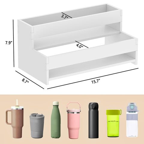 Yeavs organizador de tazas y copas, vista de 8 vasos, uso diario.
