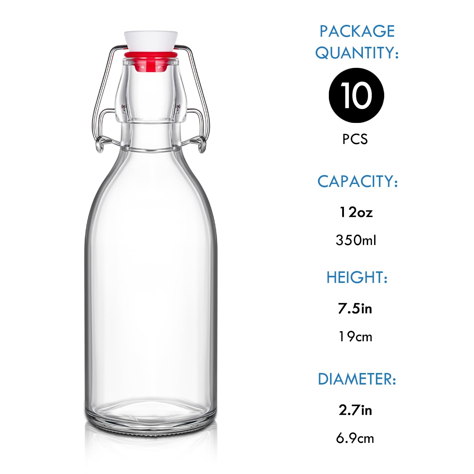 YEBODA botella de vidrio para extracto de vainilla, almacenamiento seguro y aromático