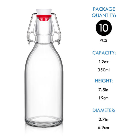 YEBODA botella de vidrio para extracto de vainilla, almacenamiento seguro y aromático