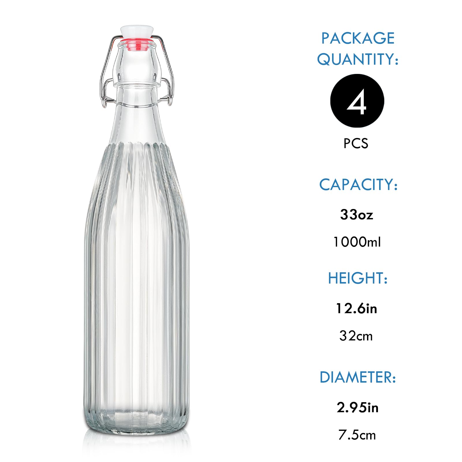 La botella de YEBODA para fermentación de 32 onzas con cierre hermético.