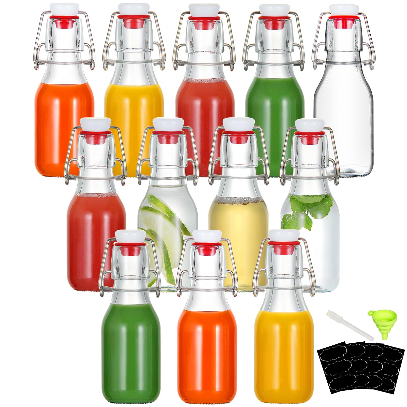 Botellas YEBODA 4 oz con tapa abatible para sellado hermético y seguro.