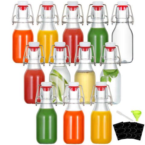 Botellas YEBODA 4 oz con tapa abatible para sellado hermético y seguro.