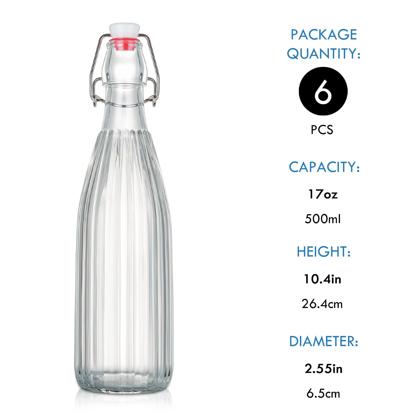 Botellas para fermentación YEBODA con tapa giratoria y sello seguro