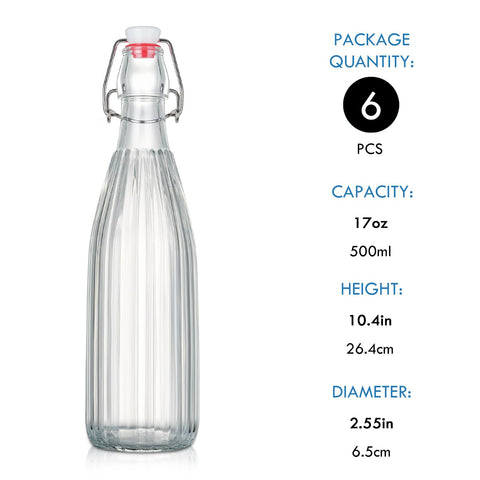 Botellas para fermentación YEBODA con tapa giratoria y sello seguro