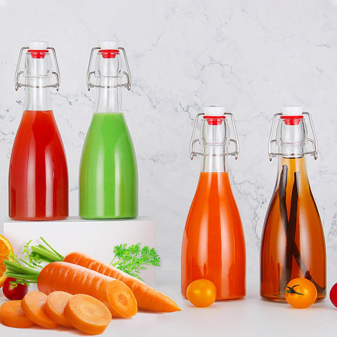 Cierre hermético de tapas basculantes YEBODA para conservar bebidas caseras con gas.