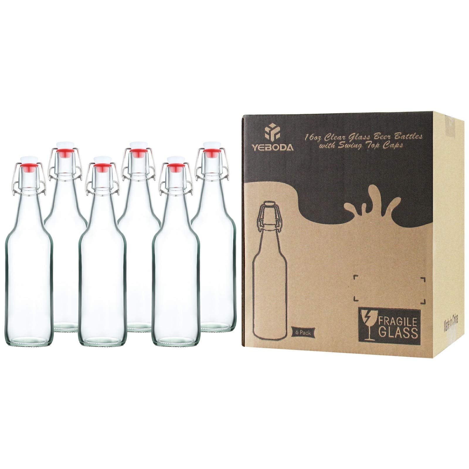 Capacidad 16 oz con tapa reutilizable YEBODA para porciones consistentes.