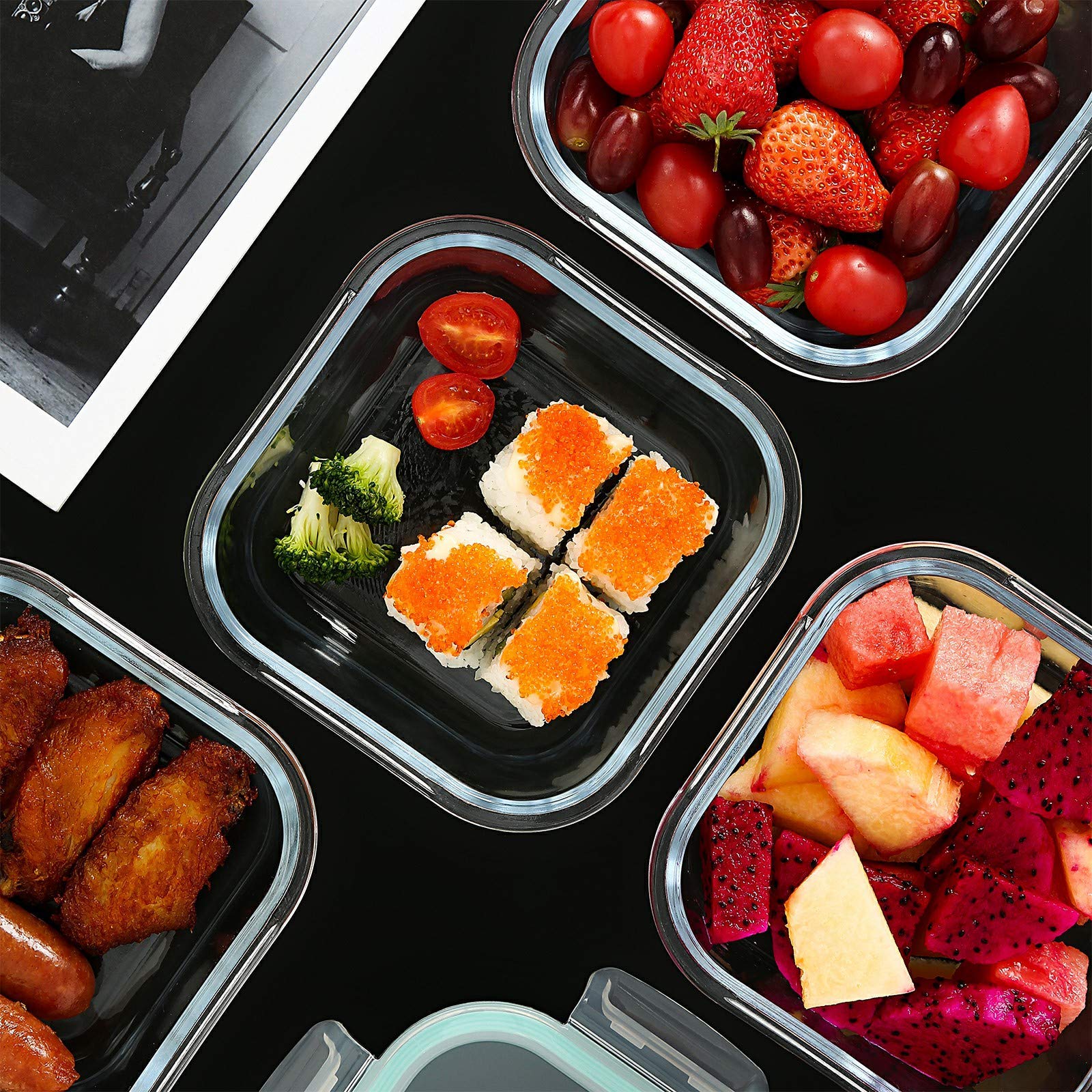 Tapas herméticas de silicona sin BPA de YEBODA para evitar fugas.