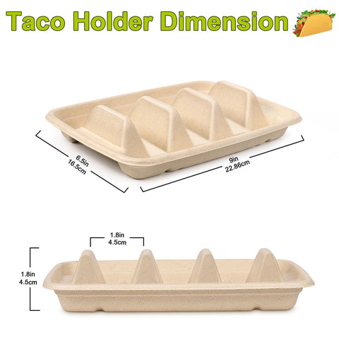 Platos taco con divisores de Yecerudip mantienen tacos erguidos durante el servicio.