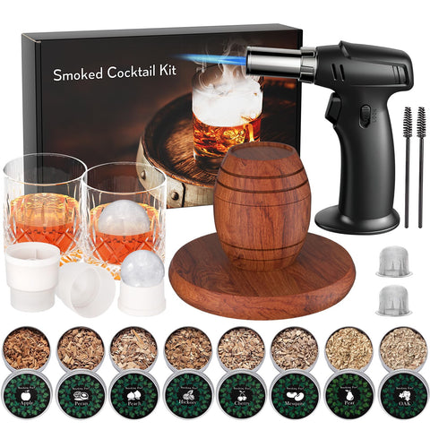 Kit de ahumador Yecuip para whisky con mechero y humo elegante.